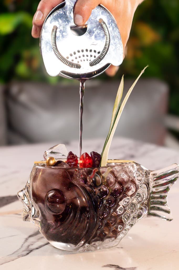 A signature cocktail at Carnaval Rooftop